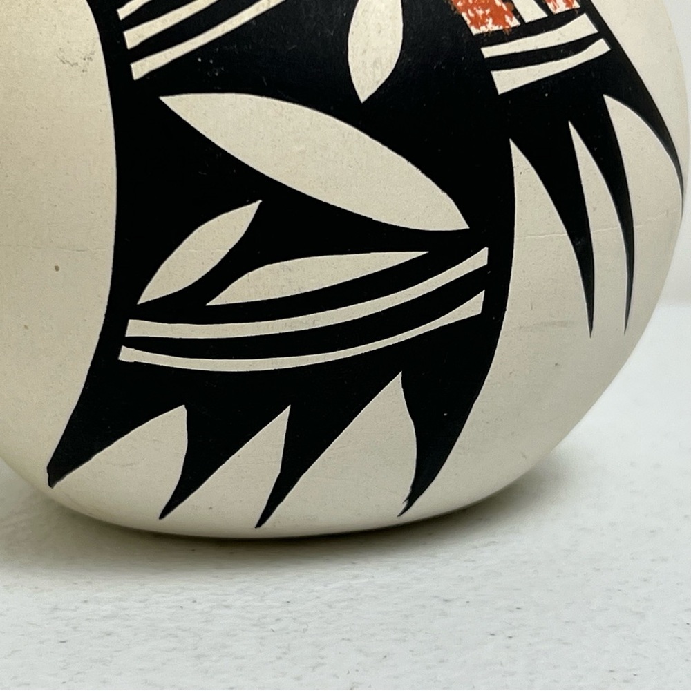 VTG Native American Jemez Pueblo Pottery Canteen Signed L. Toya Hand Painted - Picture 5 of 10